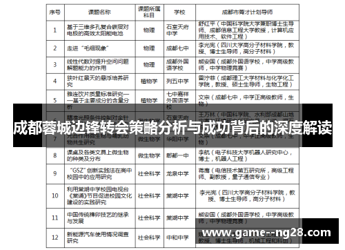 成都蓉城边锋转会策略分析与成功背后的深度解读